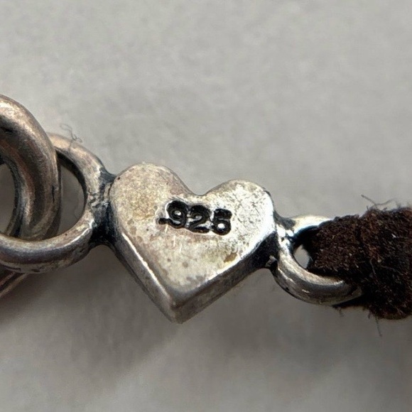 Chan Luu 925 Sterling Silver 15" Leather Necklace 3.47g - Picture 2 of 16